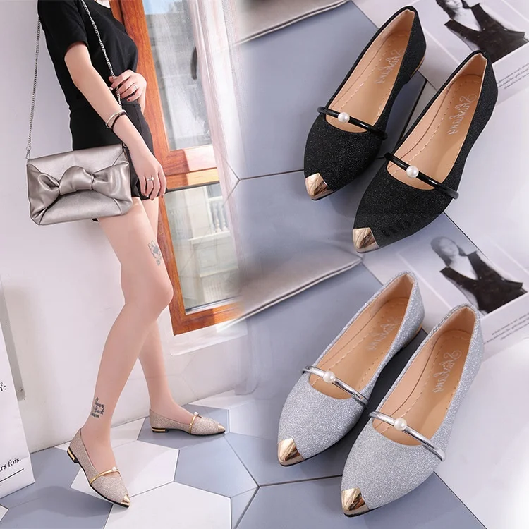 

2021 ladies New flat sandals lady shoes wholesale women flat dress shoes, Picture