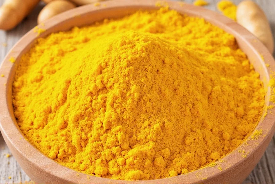 Healthy turmeric-spiced meal preparation