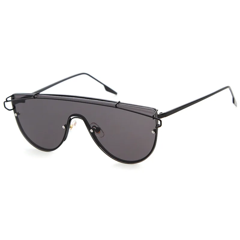 

Personality semicircle shape Anti-ultraviolet metal frame fashion glasses 2021 sunglasses