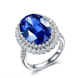 Classic Blue Crystal Ring Fashion Elegant  Ring Je
