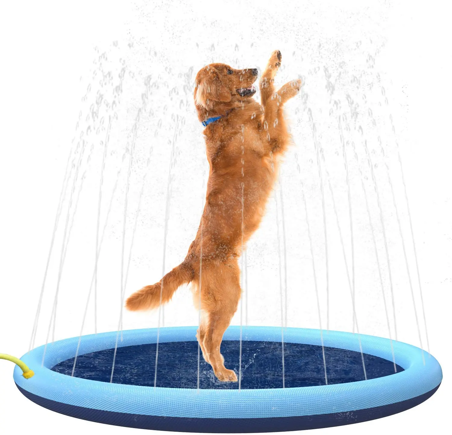 

Summer Outdoor Water Toys Dog Bath Pool Thickened Splash Sprinkler Pad for Dogs Kids, Customized color