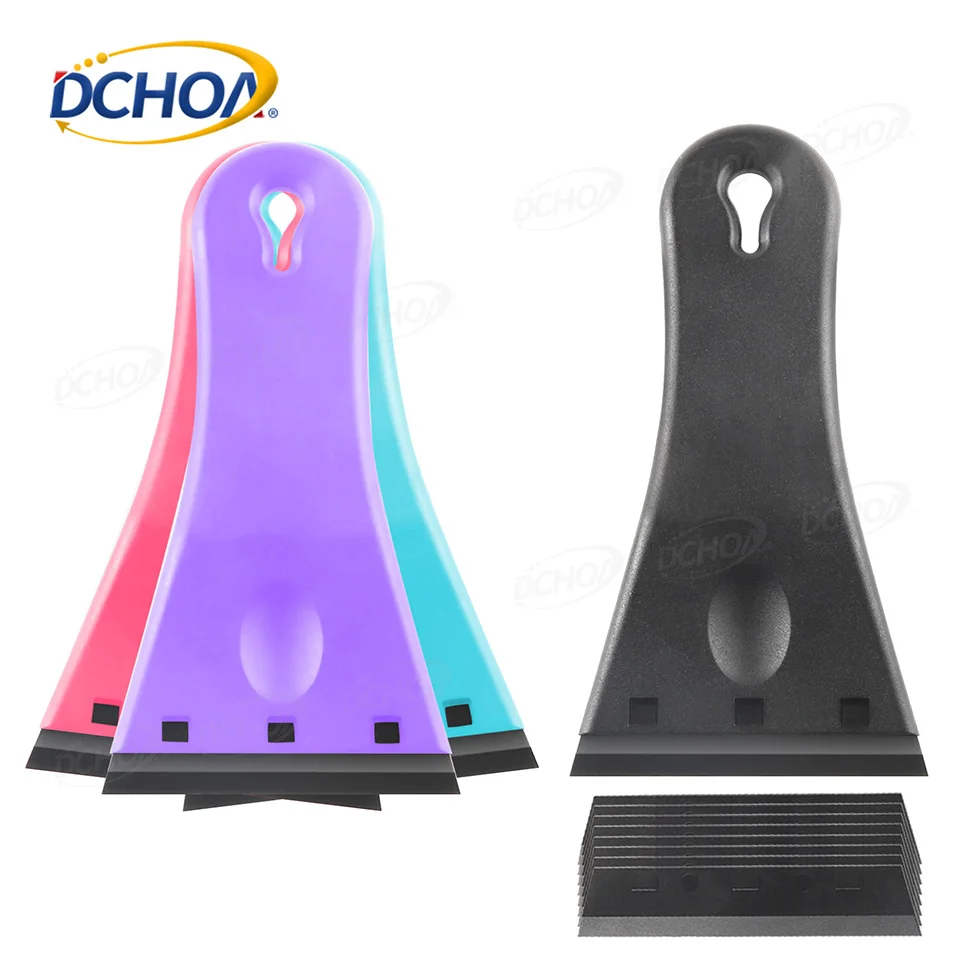 

DCHOA Car Sticker Cleaning Razor Scraper Window Tint Plastic Razor Blade Scraper