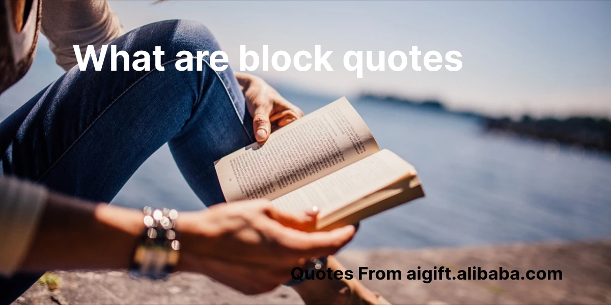 what are block quotes