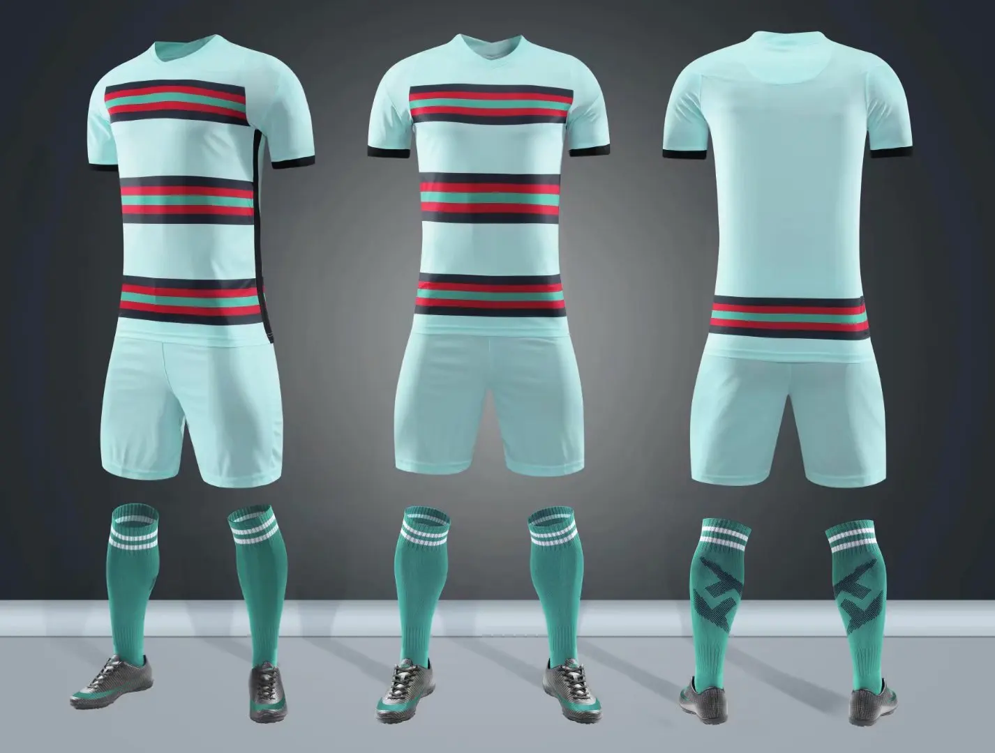 2021 New Season Football Kits Full Set Soccer Kit Custom Printing Name