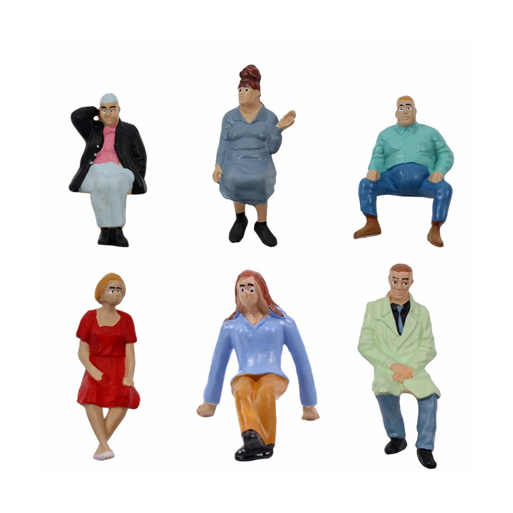 

P2512 Model Train Railway Figures 1:22.5-1:25 G Scale All Seated Painted People