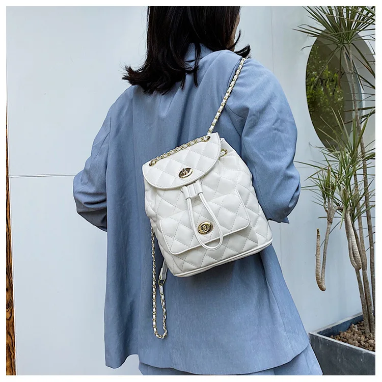

2021 Diamond Chain Backpack Hanbags Large Capacity Bag Carteras Mujer Women Handbags, Picture color