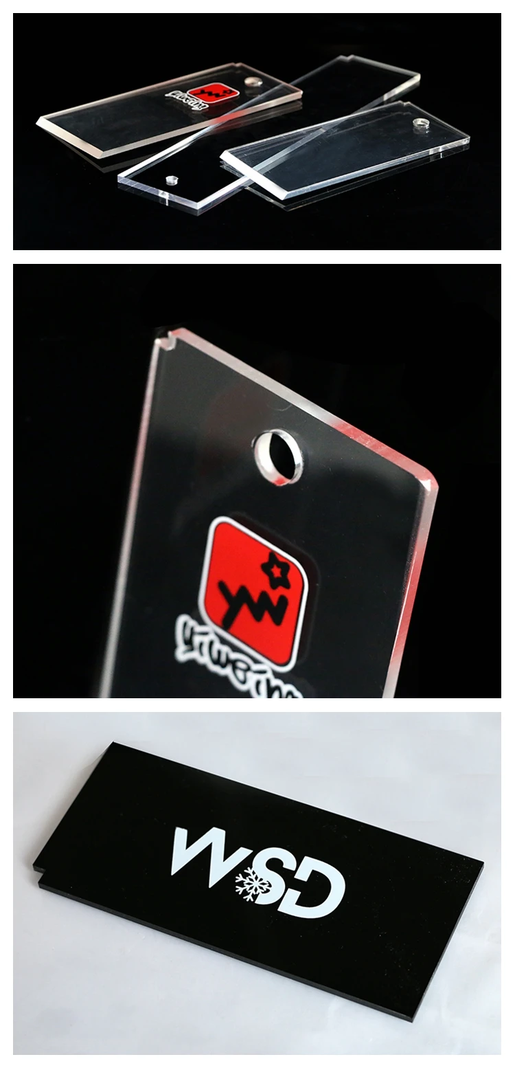 Customized size logo clear acrylic ski wax scraper
