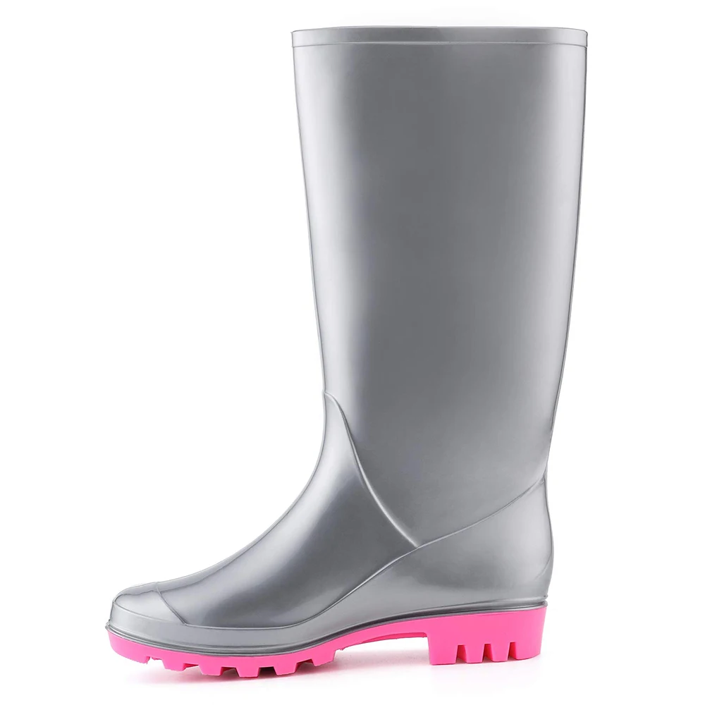 wide calf rain boots walmart