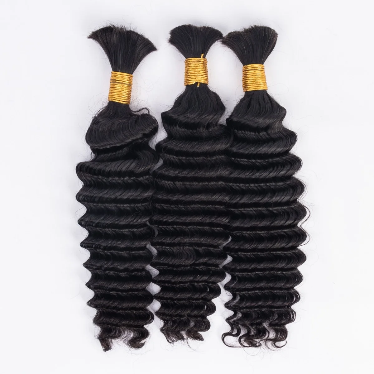 

Indian Virgin Hair Deep Curly Wave Human Hair Bulk for Braiding 100% Human Hair Bulk for Boho Goddess Braids