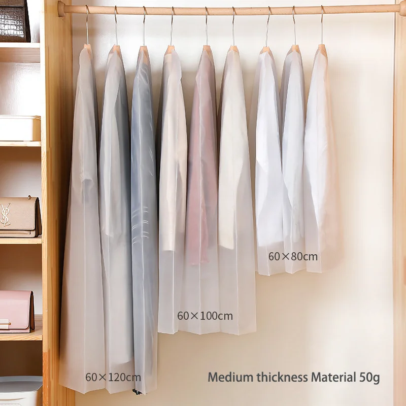 

Custom Logo Non-Woven Foldable Suit Clear Cover Garment Bag for Protection With Zipper, Customized color
