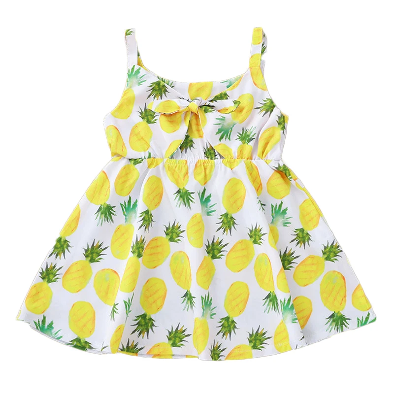 

2020 new hot factory wholesale little princess summer sleeveless printed small kid children fashion girl dress