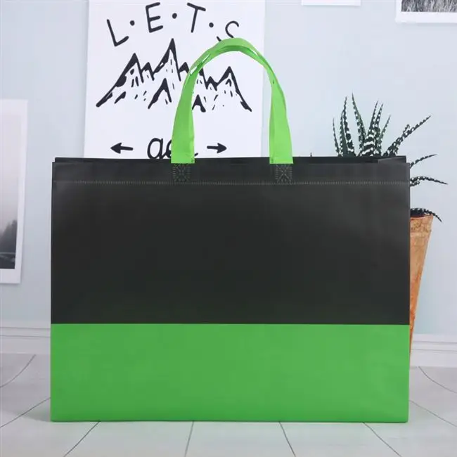 

Wholesale reusable non-woven take away tote bags material large capacity foldable pp non woven flat bag, Customized color