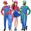 Halloween Dropshipping Kids Children Super Mario Suit Cosplay Costumes Cartoon Animation Mario Costumes