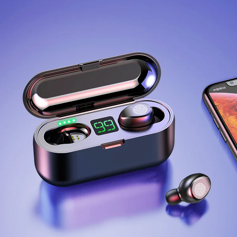 

2021 popular item true wireless bluetooth earbuds sensitive touch control TWS erphones headphone