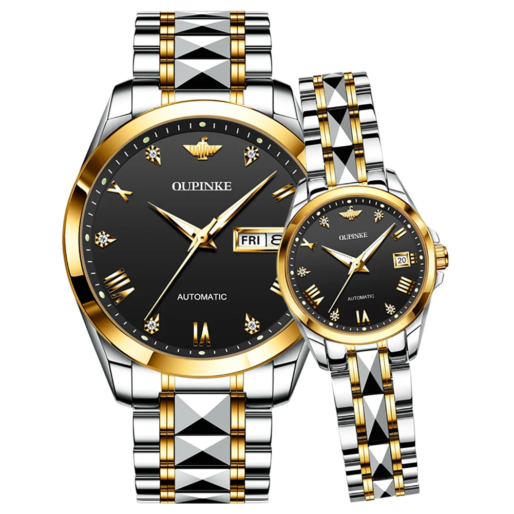 

Oupinke 3171 oem wholesale classic customizes fashion business luxury men women casual automatic Couple Mechanical watch