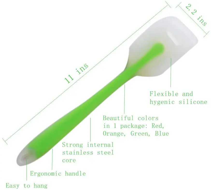 

Butter Spreader Plastic Butter Knife Translucent Silicone Rubber Knife High Temperature-Resistant Baking Tool for Cake Making