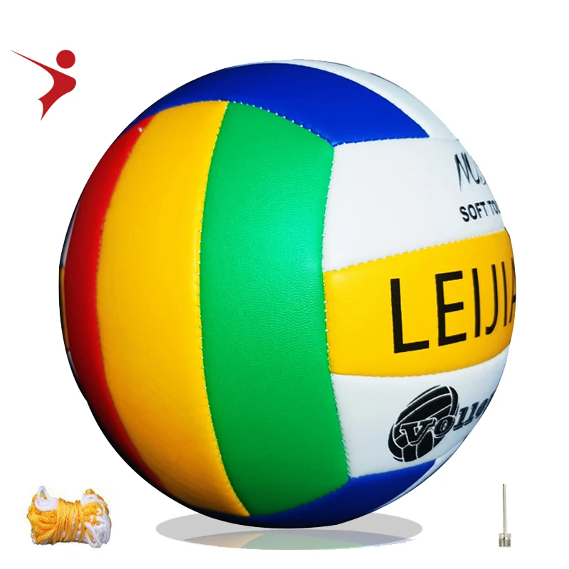 

2021 hot saleing foam Soft touch leather volleyball OEM and custom Official Size 5 Customized Beach Volley ball, Customize color