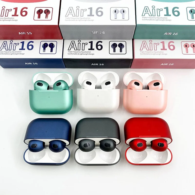 

Hot Model Colorful Air16 Pro5 Pro 4 Earphones Ture A16 Wireless Earphone Macaron M9 Headset Small And Exquisite Metal Texture, White/black/green/blue/red/pink