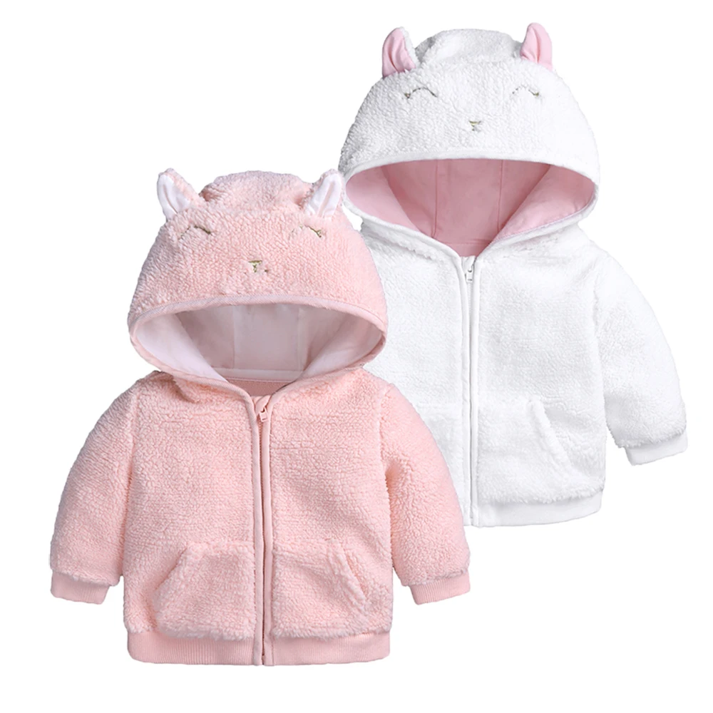 

Kids Tales Baby girls winter warm hooded coats cute cotton girl jackets full sleeve, As picture