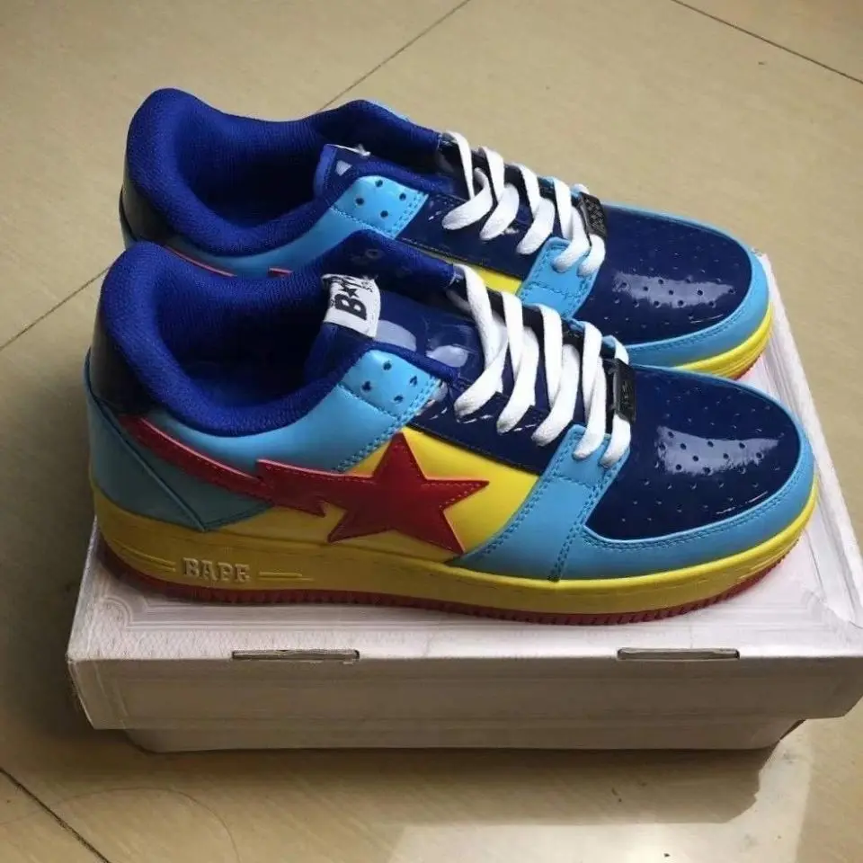 

New Designer Unisex Sport Shoes Bape Star Printing Fashion Style Trend Comfortable Casual Sport Shoes
