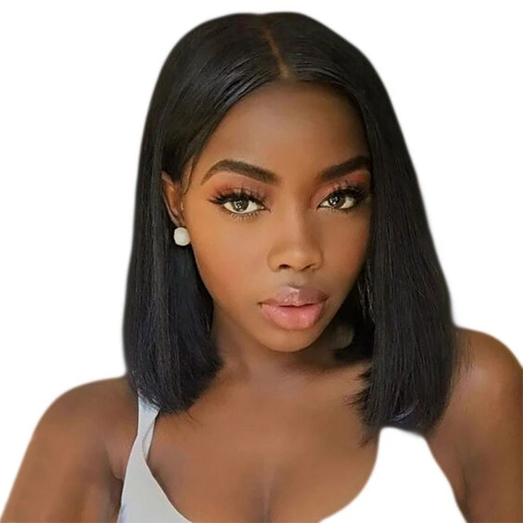 

Alibaba online shopping website wholesale 150% density virgin human hair bob 13*6 lace front wigs, Natural color