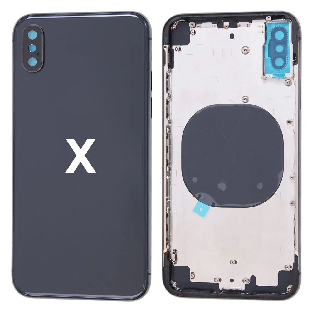 

Selected Back Cover housing for iPhone X Battery Cover with Side Buttons Dock Charge Flex
