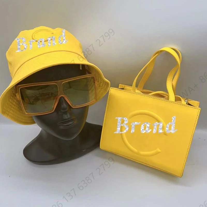 

Brand logo designer purse glasses hat 3 piece set sunglasses luxury hand bags handbags