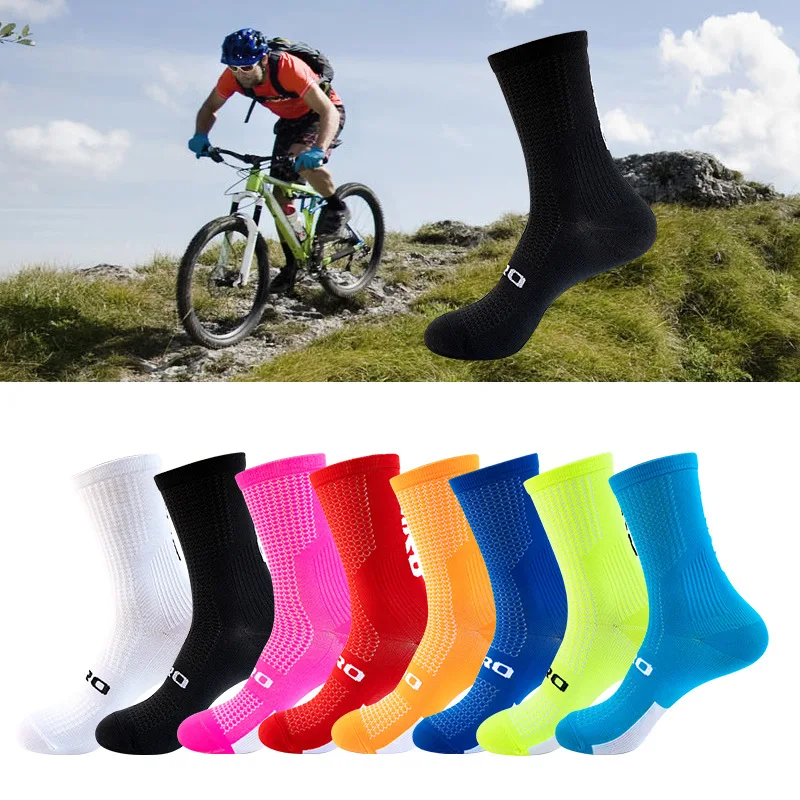 

YUELI New design crew quick-drying socks custom logo nylon cycling socks