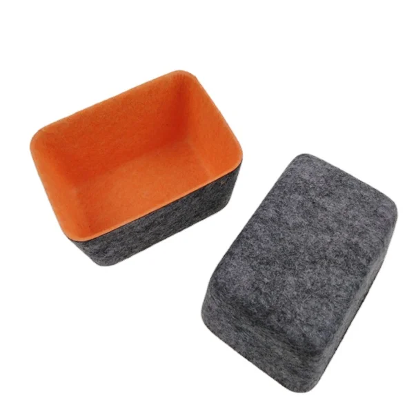 

Hot selling high quality felt cube storage bins drawer closet organizer divider box, Customized color