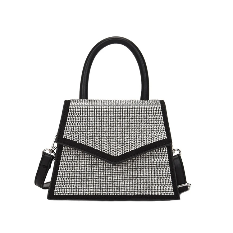

trending 2021 mini PU leather bags women handbags diamond ladies shoulder handbag, White,pink,green,black
