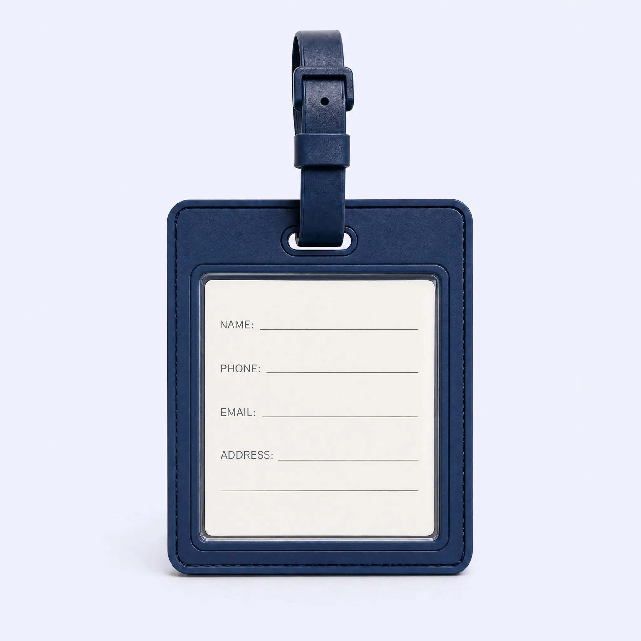 Custom 3D Soft PVC Luggage Tag Back Clear ID Window and Replaceable Address Card
