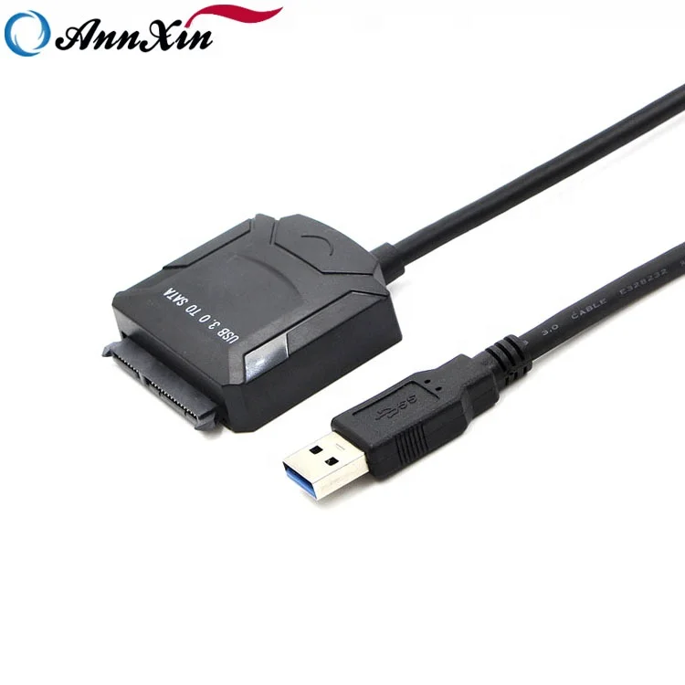 

Cross-border SATA to USB 3.0 Hard Drive Adaptor Converter Easy to Drive Data Cable External 2.5/3.5 Inch SSD/HDD Enclosure, Black