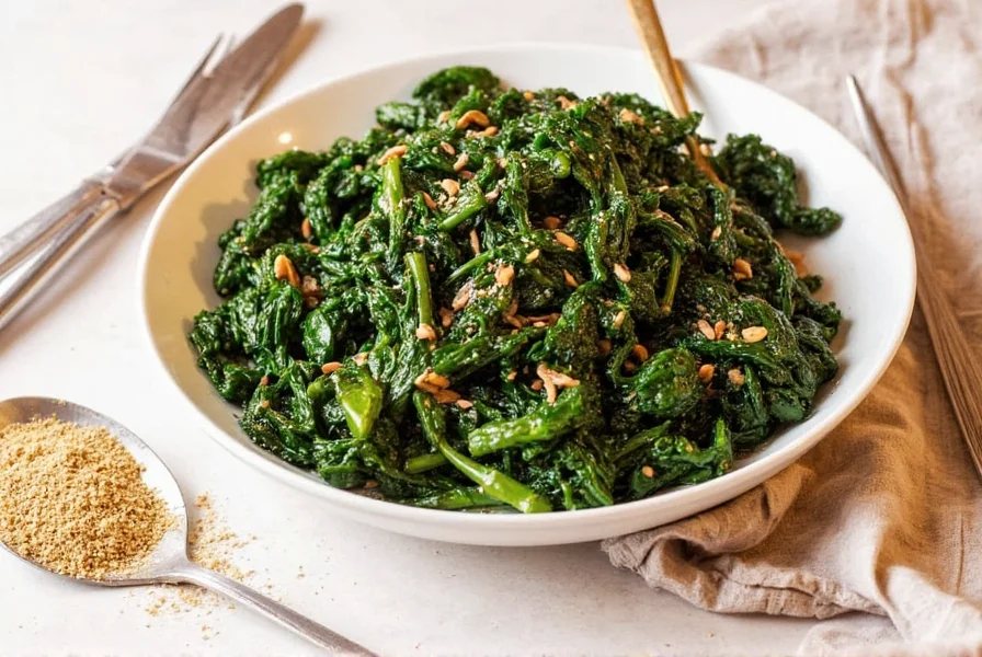 Braised greens with fresh spices