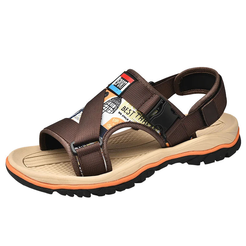 

Wholesale Outdoor Summer Anti-slip Beach Sandals Comfortable Breathable Flat Men's Sandals, Black,brown,khaki