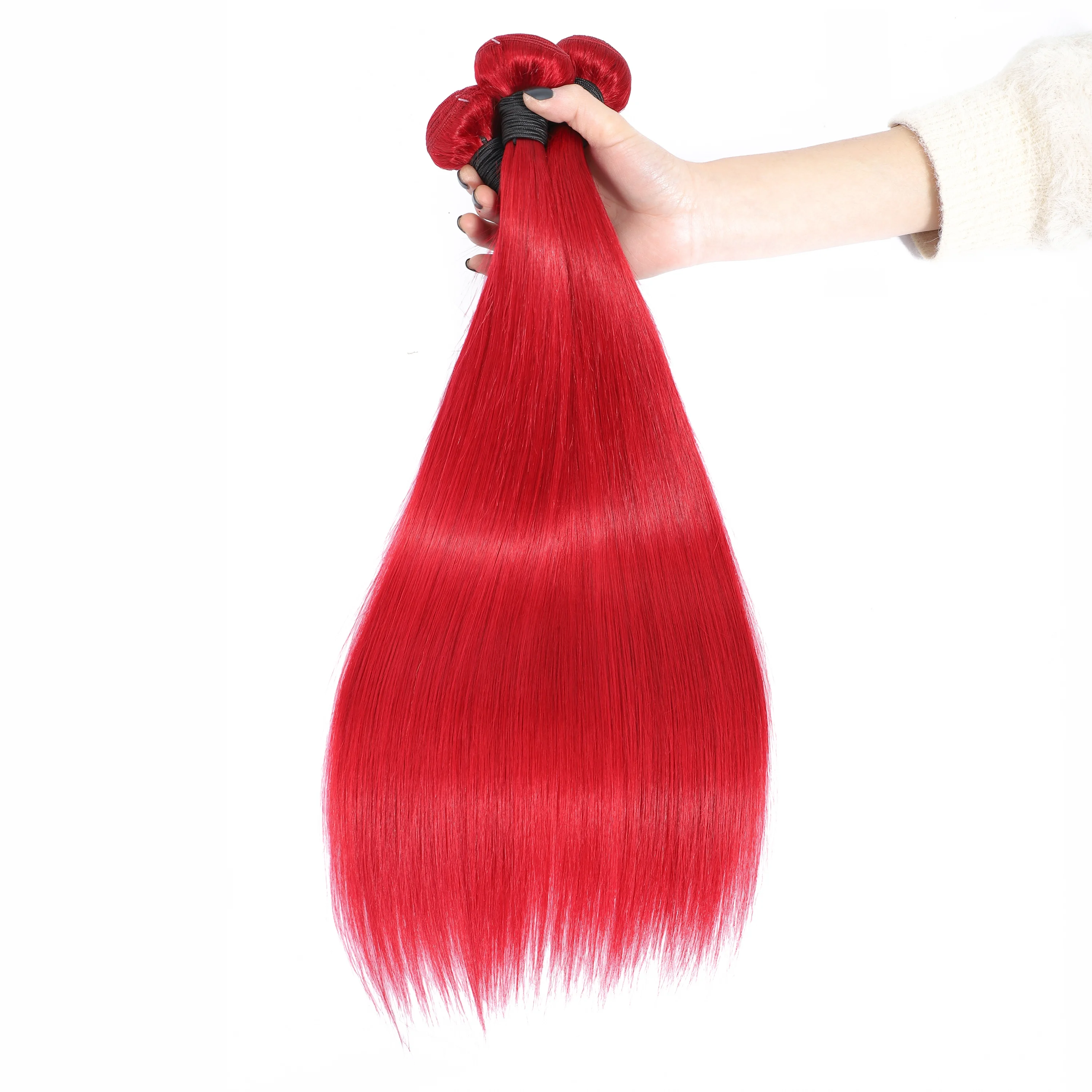 

Mellow Waves Wholesale Price Burgundy Fashional 100% Indian Virgin Human Hair Vendors 12A Human Hair Weaving Weft Red Color