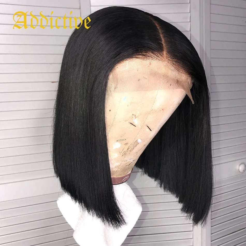 

Addictive Cheap Brazilian Human Hair 4x4 Lace Wigs For Women Human Hair Wigs Straight prepluckedVirgin Brazilian Human Hair Wigs