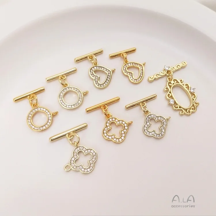 

Multiple Styles Jewelry Findings DIY Connectors Zircon OT Clasps Jewelry Accessories OT Toggle Clasps