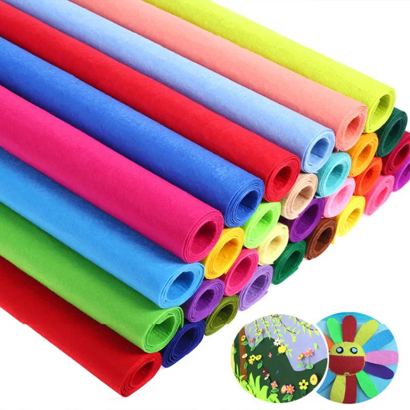 

Chainho,Nonwoven Felt Fabric/1mm Thickness/Polyester Cloth of Home Decoration Bundle for Sewing Dolls & Crafts/40pcs 15cm*15cm, Customerized