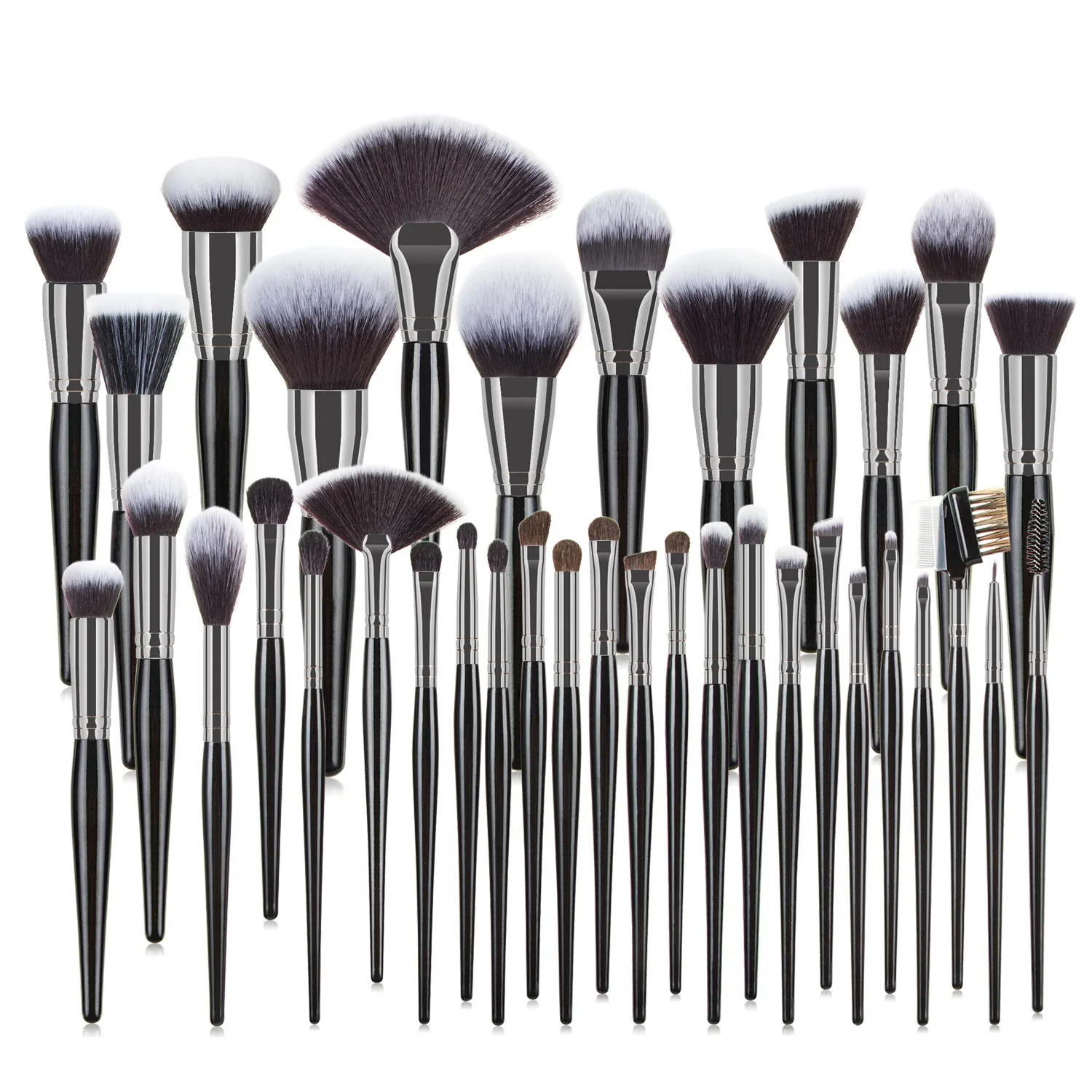 

WEIRM brush make set up Black Luxury Makeup Brush Set Kit Wholesale Wood Handle Private Label foundation Cosmetic makeup brushes, Customized color