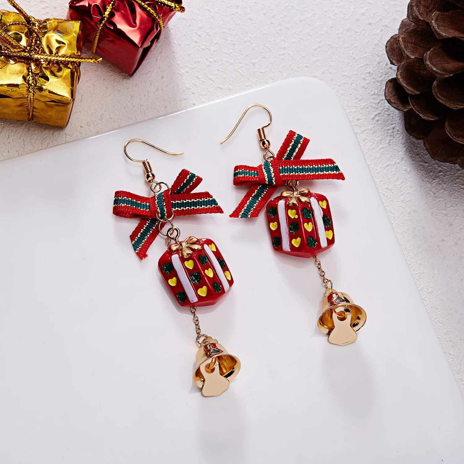 

2021 ladies earings sets custom fashion luxury christmas bow earrings, 6color
