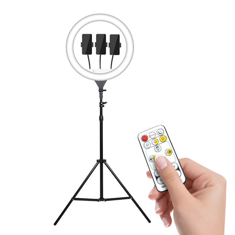 

video led light dual Color Led Studio photography Ring Light Tripod Stand Live Stream Makeup Youtube Video ring light