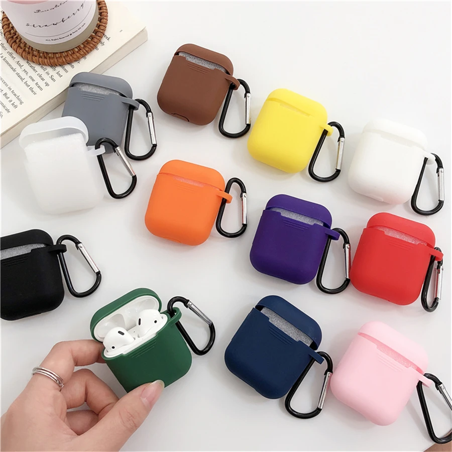 

Mini Soft Silicone Case For Apple Airpods Shockproof Cover For Apple AirPods Earphone Cases for Air Pods Protector Case, As photo