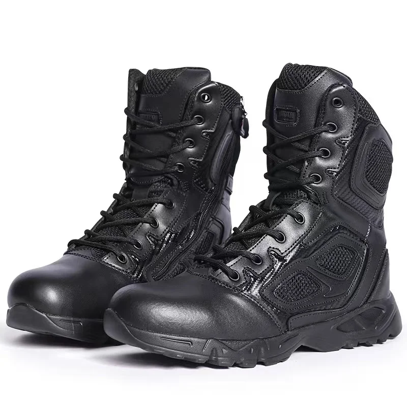 

Men Winter Army Shoes Mens Casual Shoes Leather Military Shoes Low Cut Ankle Combat Boots Black Botas Militares Hombre