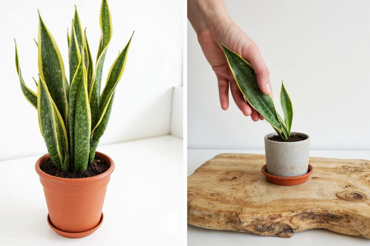 how to split a snake plant