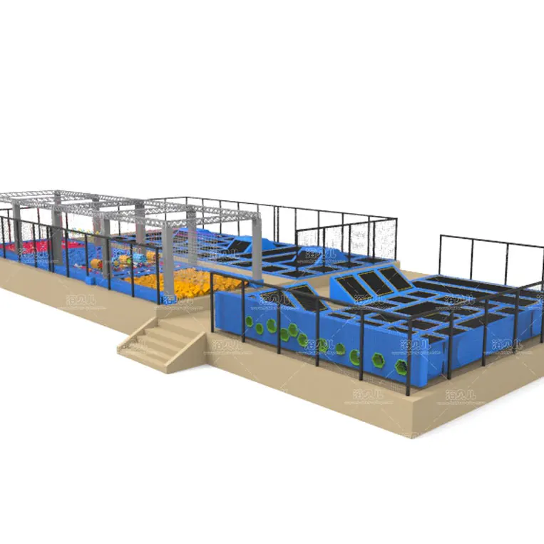 

Malaysia Cool Play House Indoor Sale wall Park Import Trampoline With Safety Net
