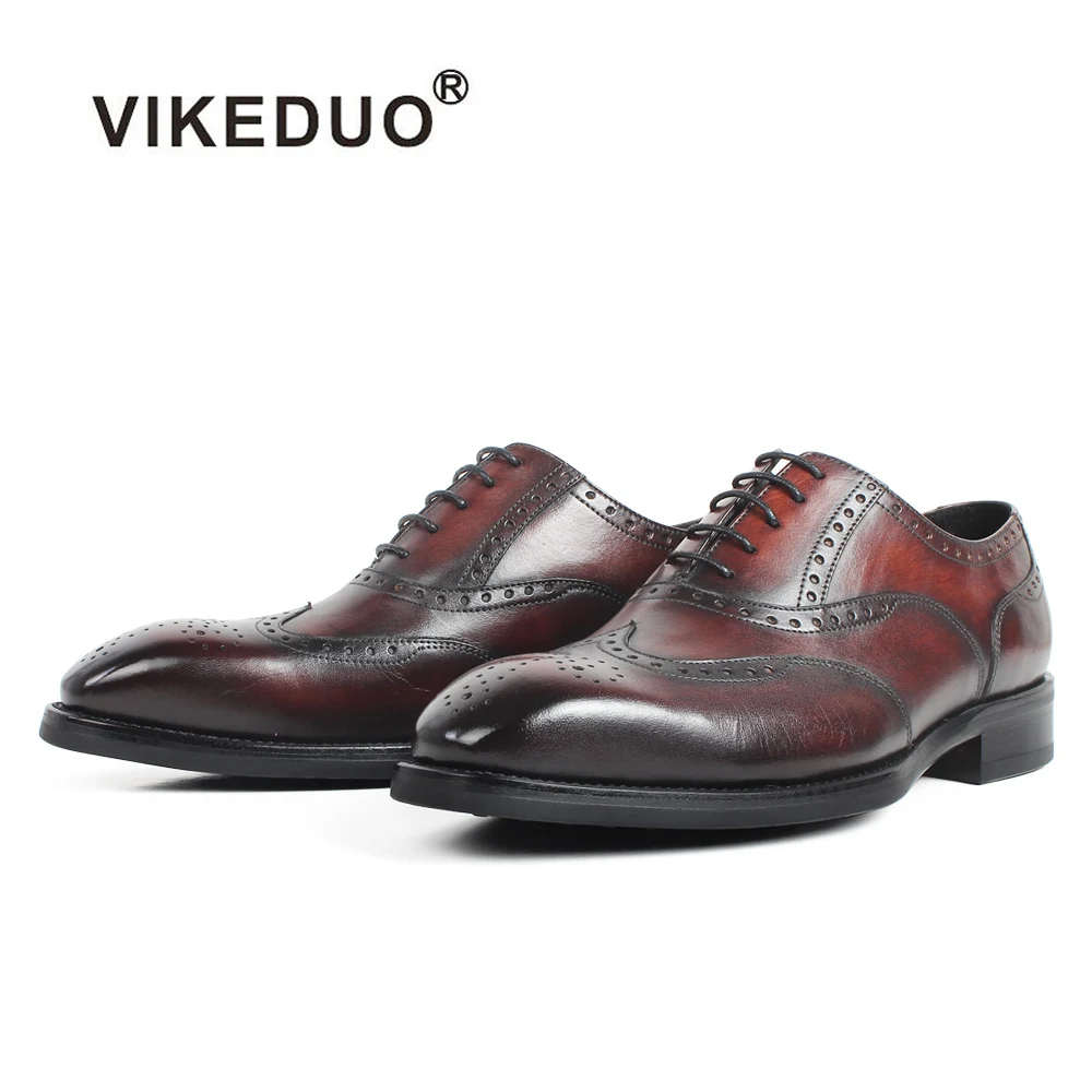 

Vikeduo Hand Made A Simple Guide To Men's Dress Shoes First Capsule Collection Italian Formal Dress Men Shoes, Burgundy