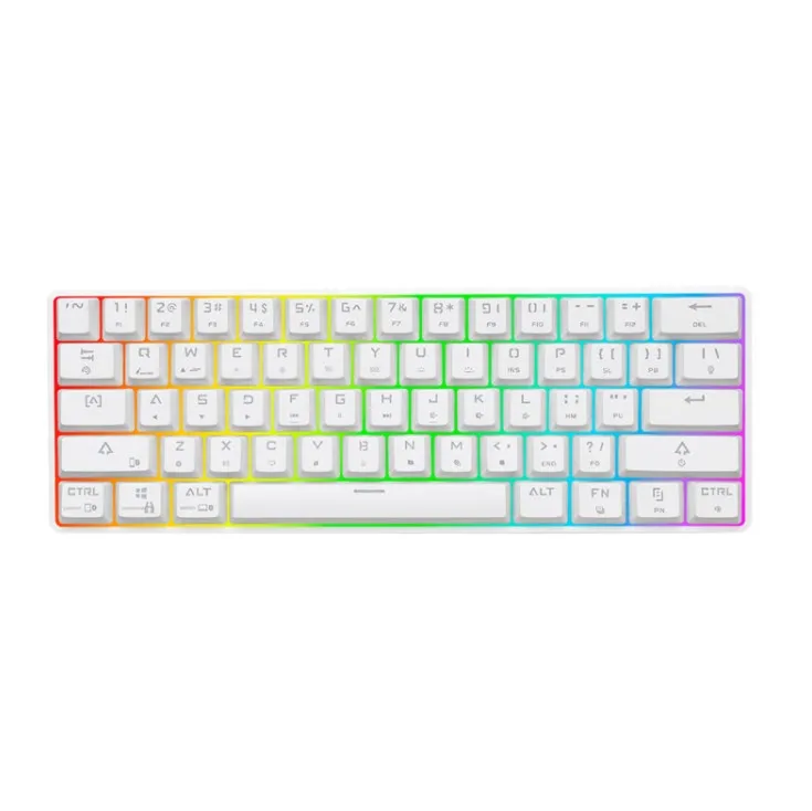 

Mechanical Gaming Keyboard - 61 Keys Single Color LED Backlit Wire+wireless Programmable for PC/Mac Gamer