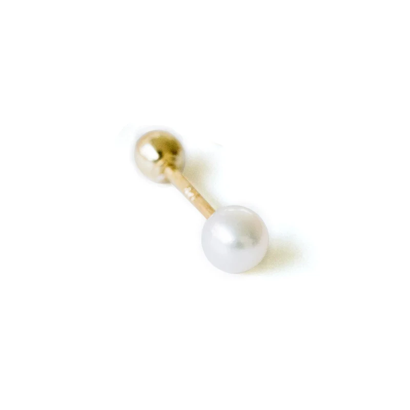 

ROXI Single s925 sterling silver simple pearl thread piercing ear bone stud earring