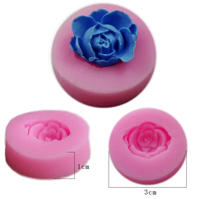 

Mini Rose Flower Shaped Liquid Silicone Handmade Soap Fondant Cake DIY Chocolate Baking Pastry Mold Making Craft Accessories