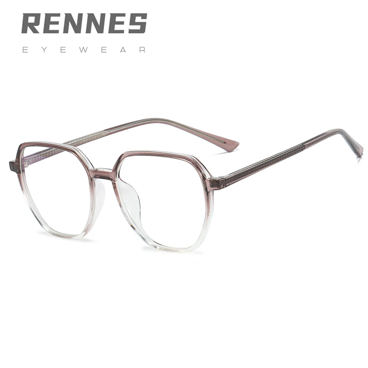 

RENNES 2020 new women's large-frame anti-Blue-ray glasses TR Frame plug-in craft glasses legs can be equipped with myopia